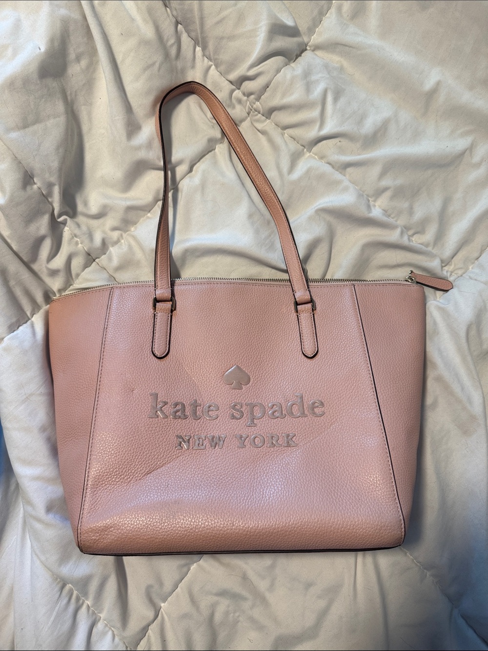 kate spade Dusty Pink Pebbled Leather Tote